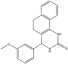 4-(3-methoxyphenyl)-3,4,5,6-tetrahydrobenzo[h]quinazoline-2(1H)-thione Struktur