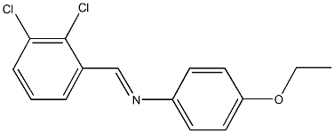 N-(2,3-dichlorobenzylidene)-N-(4-ethoxyphenyl)amine Struktur