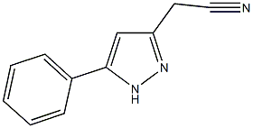 (5-phenyl-1H-pyrazol-3-yl)acetonitrile Struktur