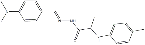 N'-[4-(dimethylamino)benzylidene]-2-(4-toluidino)propanohydrazide Struktur