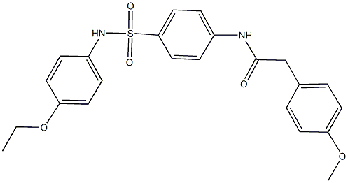 N-{4-[(4-ethoxyanilino)sulfonyl]phenyl}-2-(4-methoxyphenyl)acetamide Struktur