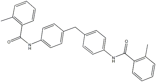 2-methyl-N-(4-{4-[(2-methylbenzoyl)amino]benzyl}phenyl)benzamide Struktur