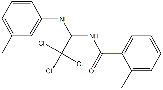 2-methyl-N-[2,2,2-trichloro-1-(3-toluidino)ethyl]benzamide Struktur