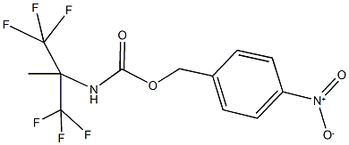 4-nitrobenzyl 2,2,2-trifluoro-1-methyl-1-(trifluoromethyl)ethylcarbamate Struktur