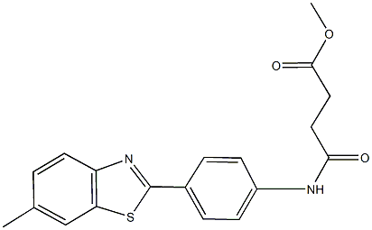 methyl 4-[4-(6-methyl-1,3-benzothiazol-2-yl)anilino]-4-oxobutanoate Struktur