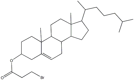 17-(1,5-dimethylhexyl)-10,13-dimethyl-2,3,4,7,8,9,10,11,12,13,14,15,16,17-tetradecahydro-1H-cyclopenta[a]phenanthren-3-yl 3-bromopropanoate Struktur