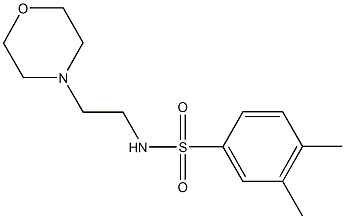 3,4-dimethyl-N-[2-(4-morpholinyl)ethyl]benzenesulfonamide Struktur