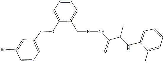 N'-{2-[(3-bromobenzyl)oxy]benzylidene}-2-(2-toluidino)propanohydrazide Struktur