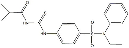 N-ethyl-4-{[(isobutyrylamino)carbothioyl]amino}-N-phenylbenzenesulfonamide Struktur