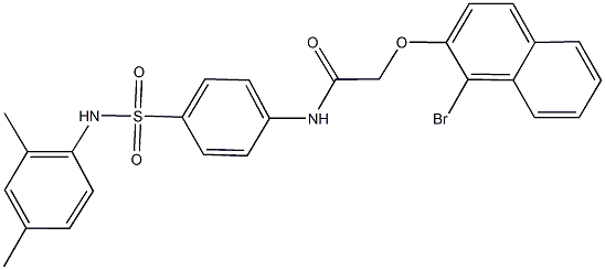 2-[(1-bromo-2-naphthyl)oxy]-N-{4-[(2,4-dimethylanilino)sulfonyl]phenyl}acetamide Struktur