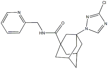 3-(3-chloro-1H-1,2,4-triazol-1-yl)-N-(2-pyridinylmethyl)-1-adamantanecarboxamide Struktur