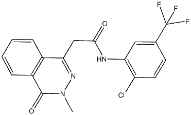 N-[2-chloro-5-(trifluoromethyl)phenyl]-2-(3-methyl-4-oxo-3,4-dihydro-1-phthalazinyl)acetamide Struktur