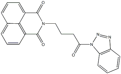 2-[4-(1H-1,2,3-benzotriazol-1-yl)-4-oxobutyl]-1H-benzo[de]isoquinoline-1,3(2H)-dione Struktur