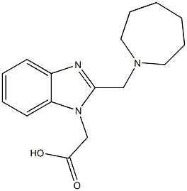 [2-(1-azepanylmethyl)-1H-benzimidazol-1-yl]acetic acid Struktur