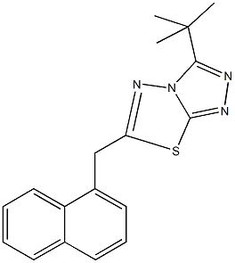 3-tert-butyl-6-(1-naphthylmethyl)[1,2,4]triazolo[3,4-b][1,3,4]thiadiazole Struktur