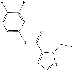 N-(3,4-difluorophenyl)-1-ethyl-1H-pyrazole-5-carboxamide Struktur