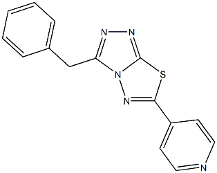 3-benzyl-6-(4-pyridinyl)[1,2,4]triazolo[3,4-b][1,3,4]thiadiazole Struktur