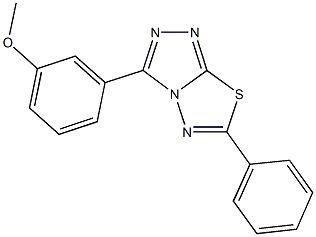 methyl 3-(6-phenyl[1,2,4]triazolo[3,4-b][1,3,4]thiadiazol-3-yl)phenyl ether Struktur