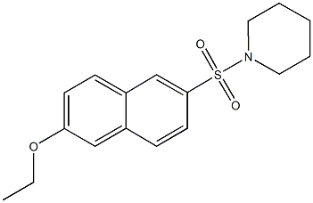 1-[(6-ethoxy-2-naphthyl)sulfonyl]piperidine Struktur