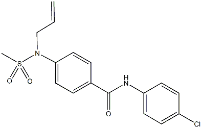 4-[allyl(methylsulfonyl)amino]-N-(4-chlorophenyl)benzamide Struktur