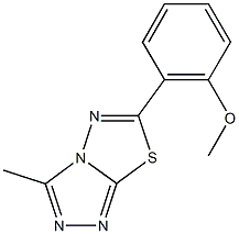 methyl 2-(3-methyl[1,2,4]triazolo[3,4-b][1,3,4]thiadiazol-6-yl)phenyl ether Struktur