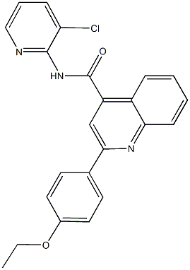 N-(3-chloro-2-pyridinyl)-2-(4-ethoxyphenyl)-4-quinolinecarboxamide Struktur