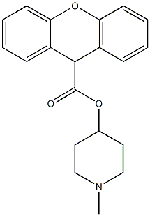 1-methyl-4-piperidinyl 9H-xanthene-9-carboxylate Struktur