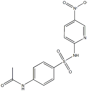 N-{4-[({5-nitro-2-pyridinyl}amino)sulfonyl]phenyl}acetamide Struktur