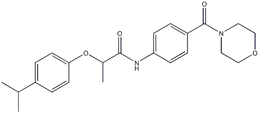 2-(4-isopropylphenoxy)-N-[4-(4-morpholinylcarbonyl)phenyl]propanamide Struktur