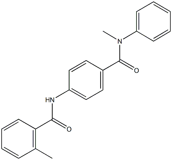 2-methyl-N-{4-[(methylanilino)carbonyl]phenyl}benzamide Struktur