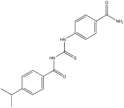 4-({[(4-isopropylbenzoyl)amino]carbothioyl}amino)benzamide Struktur