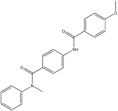 4-[(4-methoxybenzoyl)amino]-N-methyl-N-phenylbenzamide Struktur