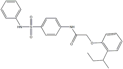 N-[4-(anilinosulfonyl)phenyl]-2-[2-(sec-butyl)phenoxy]acetamide Struktur