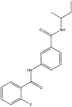 N-{3-[(sec-butylamino)carbonyl]phenyl}-2-fluorobenzamide Struktur