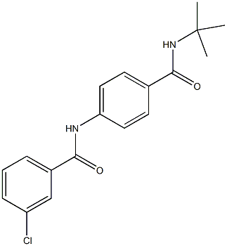 N-{4-[(tert-butylamino)carbonyl]phenyl}-3-chlorobenzamide Struktur