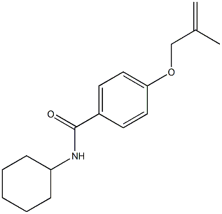 N-cyclohexyl-4-[(2-methyl-2-propenyl)oxy]benzamide Struktur