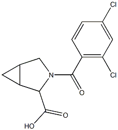 3-(2,4-dichlorobenzoyl)-3-azabicyclo[3.1.0]hexane-2-carboxylic acid Struktur