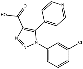 1-(3-chlorophenyl)-5-pyridin-4-yl-1H-1,2,3-triazole-4-carboxylic acid Struktur