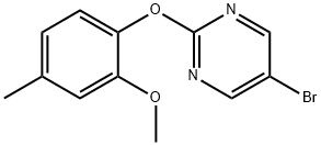 5-BROMO-2-(2-METHOXY-4-METHYLPHENOXY)PYRIMIDINE Struktur