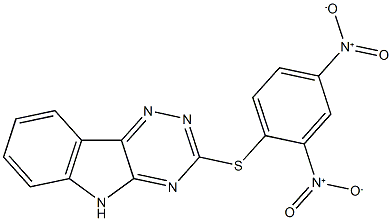 3-[(2,4-dinitrophenyl)sulfanyl]-5H-[1,2,4]triazino[5,6-b]indole Struktur