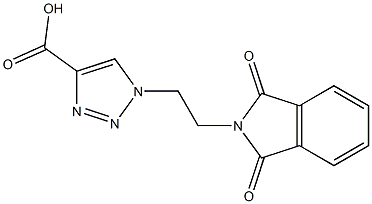 1-[2-(1,3-dioxo-2,3-dihydro-1H-isoindol-2-yl)ethyl]-1H-1,2,3-triazole-4-carboxylic acid Struktur