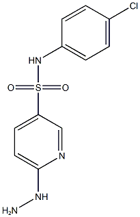 N-(4-chlorophenyl)-6-hydrazinylpyridine-3-sulfonamide Struktur