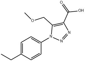 1-(4-ethylphenyl)-5-(methoxymethyl)-1H-1,2,3-triazole-4-carboxylic acid Struktur