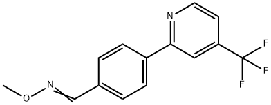 (E)-methoxy({4-[4-(trifluoromethyl)pyridin-2-yl]phenyl}methylidene)amine Struktur