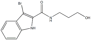 3-bromo-N-(3-hydroxypropyl)-1H-indole-2-carboxamide Struktur