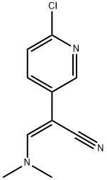 (2Z)-2-(6-chloropyridin-3-yl)-3-(dimethylamino)prop-2-enenitrile Struktur