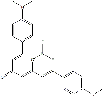 (T-4)-[(1E,6E)-1,7-bis[4-(Dimethylamino)phenyl]-1,6-heptadiene-3,5-dionato-O3,O5]difluoroboron Struktur