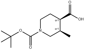 CIS-1-N-BOC-3-METHYL-ISONIPECOTICACID Struktur