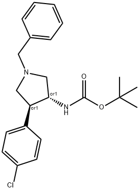 ピロリジン-3-イルカルバミン酸トランス(±)-TERT-ブチル1-ベンジル-4-(4-クロロフェニル) price.