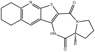 (19S)-12-thia-10,15,21-triazapentacyclo[11.8.0.0^{2,11}.0^{4,9}.0^{15,19}]henicosa-1(13),2(11),3,9-tetraene-14,20-dione Struktur